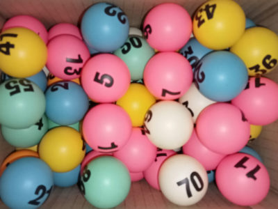 Vintage Edward Thompson 38mm Multi-Coloured 2-Numbered Bingo Balls